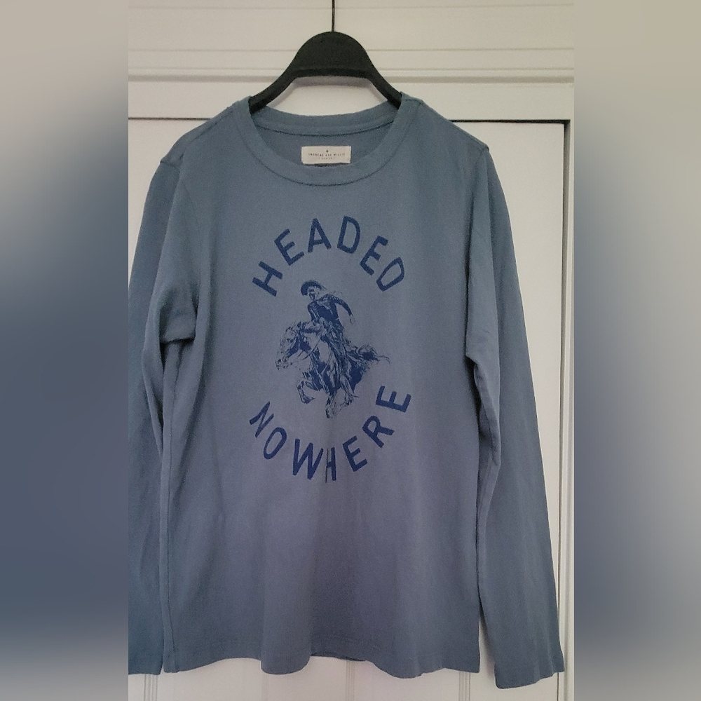 Imogene & Willie NWOT Blue Headed Nowhere Cowboy Long Sleeved Tee Medium